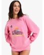 Mujer con jersey Roxy Eastside Midweight Rosa