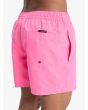 Hombre con bañador Quiksilver Everyday Solid Volley 15in Rosa Pink Lemonade bolsillos