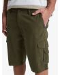 Hombre con bermudas Quiksilver Crucial Battle Cargo Verdes cintura fija