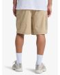 Hombre con Pantalón corto cargo Quiksilver Taxer color caqui posterior