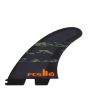 Quillas para tabla de surf FCS II Julian Wilson PC AirCore Army Camo Tri Fins talla M