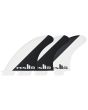 Quillas para tabla de surf FCS II Mick Fanning Performance Core Tri Fins blanco y negro Talla M
