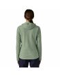 Mujer con forro polar técnico con capucha Patagonia R1 Air Full Zip Hoody Verde posterior