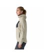 Mujer con forro polar técnico de capucha Patagonia R1 Air Full-Zip Hoody Blanco lateral