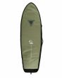 Funda para 2 tablas de surf Creatures Fish Double 5'10 Verde Militar y Negro cerrada
