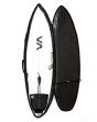 Funda Creatures Shortboard Double DT2.0 6'3 Black/Silver acolchada para dos tablas abierta