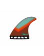 Quillas Surf Futures TP1 Honeycomb Tri-Fins L Teal-Orange-Brown interior