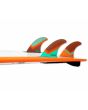 Tabla de surf con Quillas thruster Futures TP1 Honeycomb Tri-Fins L Teal-Orange-Brown