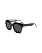 Vista lateral Gafas de sol I-SEA Jemma para mujer color negro con lentes polarizadas smoke y montura oversize cuadrada