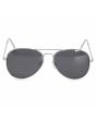 Gafas de sol estilo aviador Vans Henderson Plateadas Unisex frontal