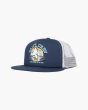 Gorra de malla Salty Crew Gone Fishing Foamy Trucker en azul marino y blanco para niño