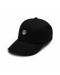 Gorra de algodón Volcom Circle Stone Dad Negra para mujer