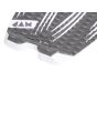 Grip para tablas de Surf Jam Traction Reckless en color gris y rayas blancas posterior