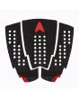 Grip para tabla de surf Astrodeck Christian Fletcher Built-In Arch Negro-Rojo - Tail Pad 3 piezas