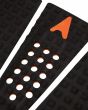 Grip para tabla de surf Astrodeck New Makua Rothman Built-In Arch negro y naranja - Tail Pad 3 piezas perforaciones