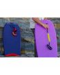 Tabla de bodyboard con Invento GT Biceps Leash 9mm Amarillo Flúor-Gris instalado