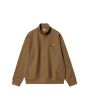 Carhartt WIP sudadera Half Zip American Script marrón para hombre