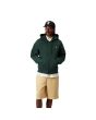 Hombre con Chaqueta tipo Sudadera Carhartt WIP Hooded American Script Jacket Verde Conífera bolsillos