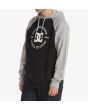 Hombre con sudadera de capucha DC Shoes DC Star Pilot negra y gris izquierda