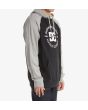 Hombre con sudadera de capucha DC Shoes DC Star Pilot negra y gris derecha