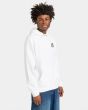 Hombre con sudadera de capucha Element Farm blanca lateral