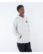 Hombre con sudadera de capucha con forro polar Hurley Progress Gris Claro derecha