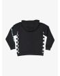 Sudadera con capucha Quiksilver Checkers Youth Negra para niños de 8 a 16 años posterior