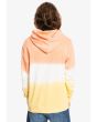 Hombre con sudadera de capucha Quiksilver Ombry Dye en rosa blanco y amarillo Tie Dye posterior
