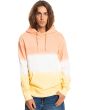 Hombre con sudadera de capucha Quiksilver Ombry Dye en rosa blanco y amarillo Tie Dye