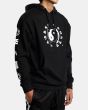 Hombre con sudadera de capucha RVCA Bruce Lee Eighty Years negra derecha