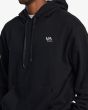 Hombre con Sudadera de capucha RVCA VA Essential Negra bordado logo