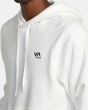 Hombre con Sudadera de capucha RVCA VA Essential Blanca bordado