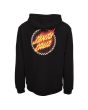 Sudadera con capucha Santa Cruz Check Ringed Flamed Dot Negra para hombre posterior