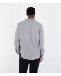 Hombre con camisa de franela Hurley Axe Flannel Gris posterior