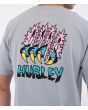 Hombre con camiseta Hurley Etam Scar Gris gráfico trasero