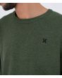 Hombre con jersey de punto Hurley Icon Light Verde Cargo bordado logo