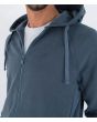 Hombre con Sudadera de capucha y cremallera Hurley Low Tide Submarine Azul bordado logo