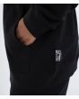 Hombre con sudadera de capucha y cremallera Hurley Sider Negra bolsillo y etiqueta colección