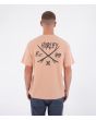 Hombre con Camiseta Hurley Printing Press Evy Beach Clay vista trasera