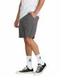 Hombre con bermudas sumergibles Volcom Frickin Cross Shred Static 20in gris carbón jaspeado lateral