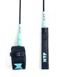 Invento para tablas de Surf Jam Traction Shredder Comfortlight  Leash 6" en color negro y turquesa 