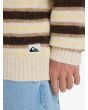 Hombre con Jersey de invierno Quiksilver Lagos Striped Marrón a Rayas etiqueta