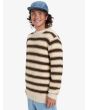 Hombre con Jersey de invierno Quiksilver Lagos Striped Marrón a Rayas lateral