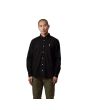 Hombre con Camisa de manga larga Carhartt WIP Madison LS Shirt Negra con el logo en blanco