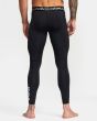 Hombre con leggins compresivos RVCA VA Sport negros posterior