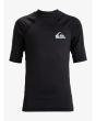 Camiseta de protección solar con manga corta Quiksilver Youth Everyday UPF 50+ Negra para niño 8-16 años