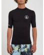 Hombre con licra de surf con manga corta Volcom Lido Solid UPF 50+ Negra