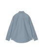Camisa de manga larga Carhartt WIP Bolton azul terciopelo para hombre posterior