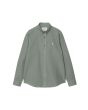 Camisa de manga larga Carhartt WIP Bolton Verde Terciopelo (Garment Dyed) para hombre 
