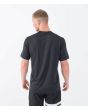 Hombre con Camiseta de protección solar de manga corta Hurley Everyday Hybrid UPF 50+ Negra y Blanca posterior
